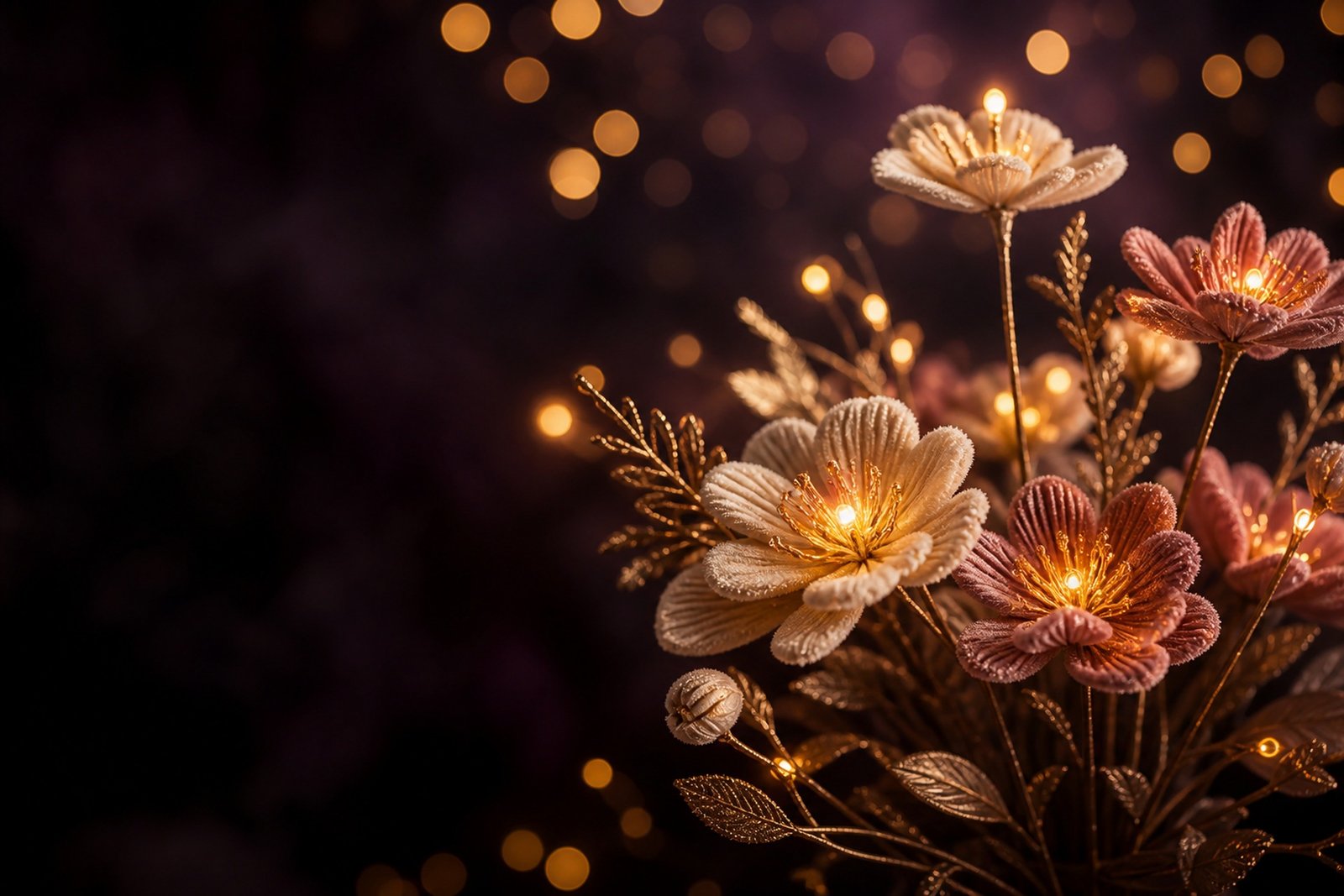 Işıklı şönil çiçekler — Flora Flowers Atelier